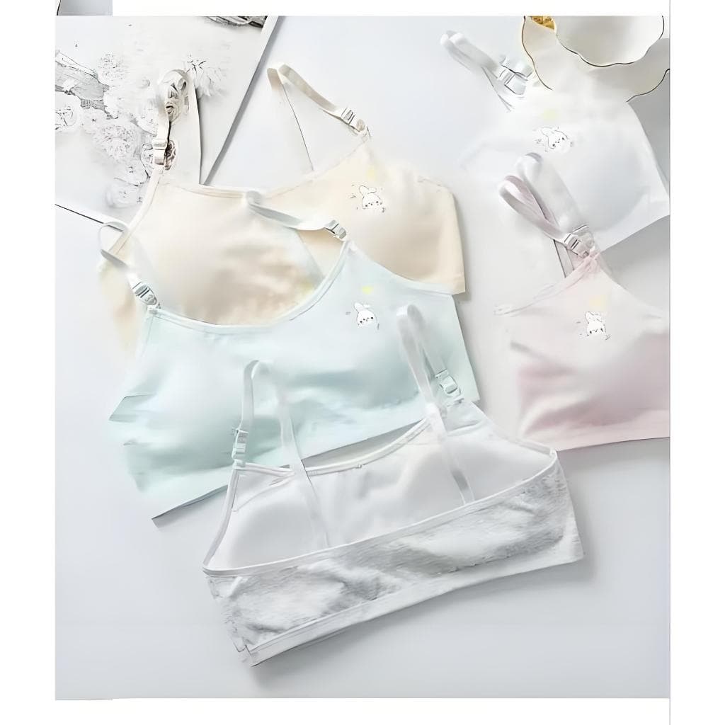 Kit 1 a 3 Sutiã Top De Dupla Camada Para Adolescentes/Meninas De 11-15 Anos