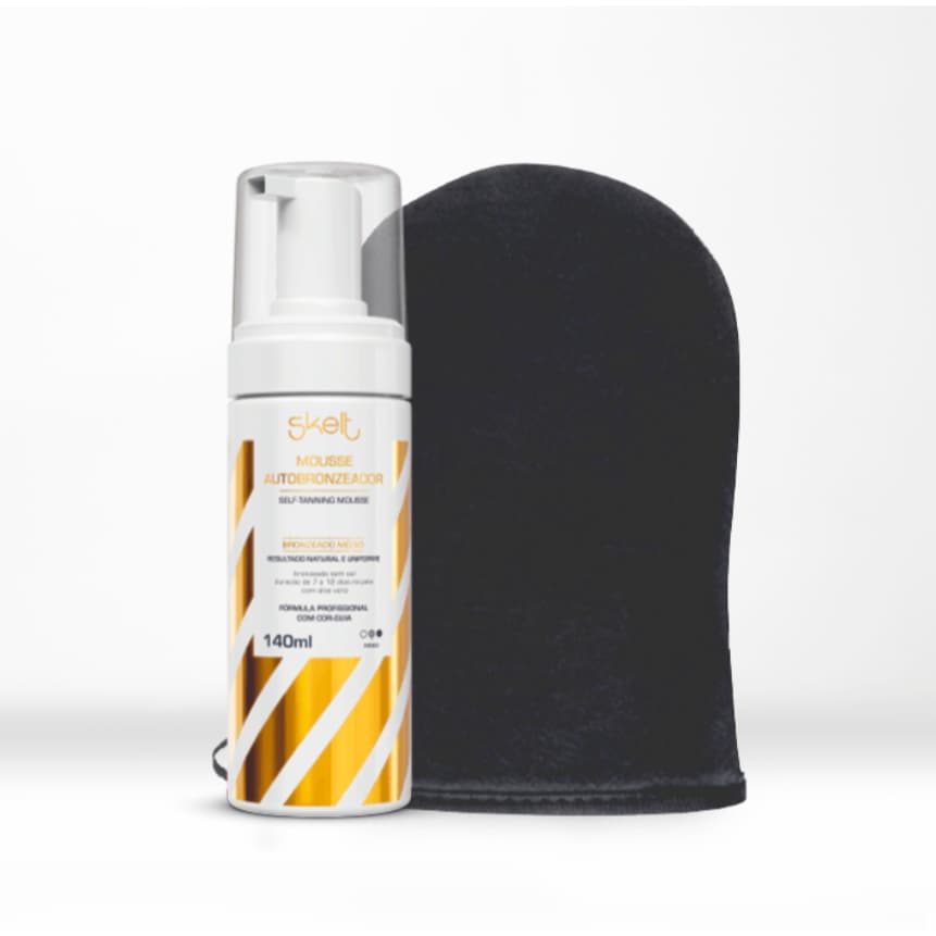 Kit Autobronzeador Iniciante Bronzeado Médio  - Mousse Autobronzeador + Luva Aplicadora