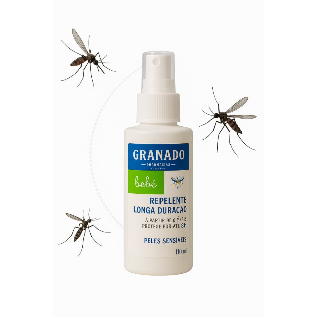Repelente Infantil Longa Duração Bebê Peles Sensíveis Granado Spray Sem Perfume - 110ml