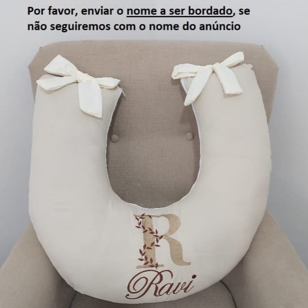 ALMOFADA PARA AMAMENTAÇÃO - BEBÊ  MICROPERCAL   VÁRIAS CORES  -  PERSONALIZADA  COM NOME DO SEU BEBÊ