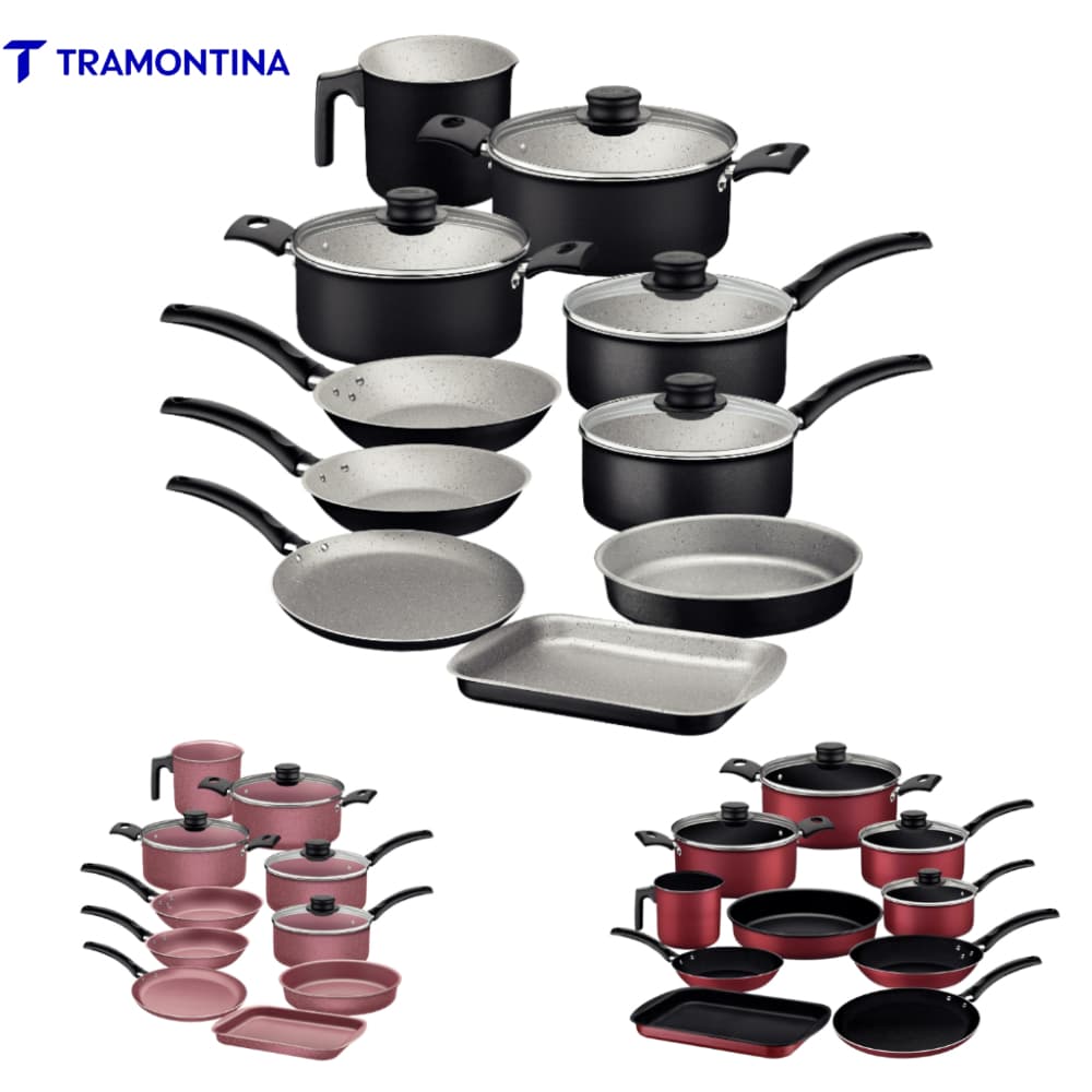 Jogo De Panelas 10 Peças Turim Antiaderente Tramontina