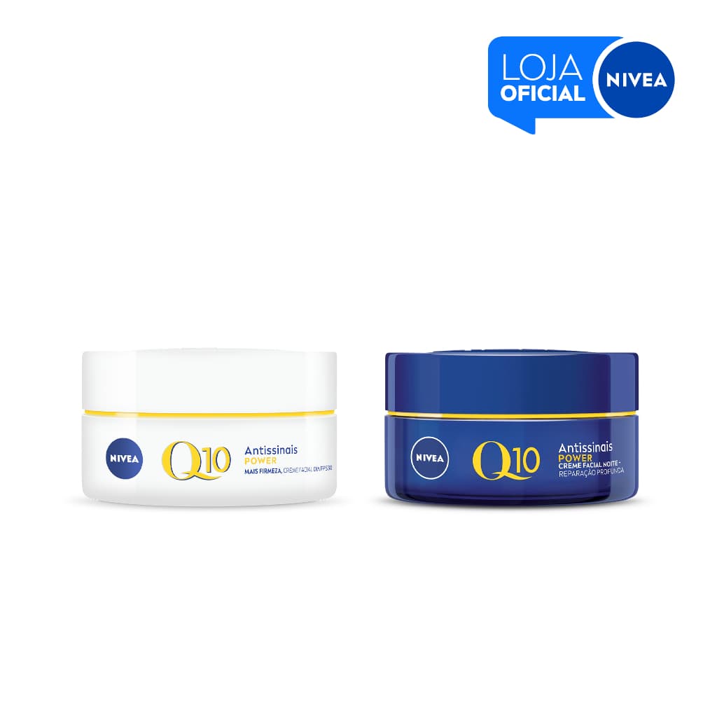 KIT NIVEA Creme Facial Antissinais Q10 Power Dia 50g + Creme Facial Antissinais Q10 Power Noite 50g BBB 26