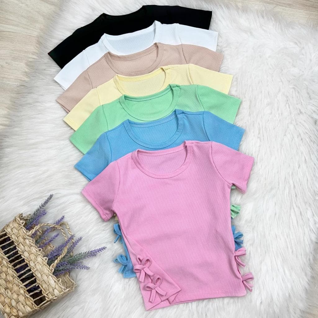 Blusas Infantil Lacinhos Laterais Elegante Para Meninas
