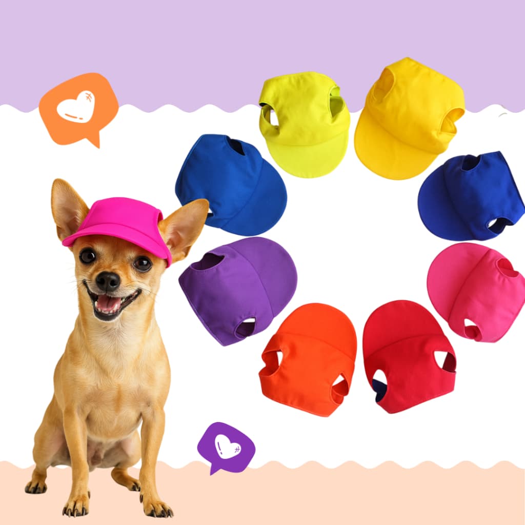 Boné Pet Passeio (unidade) regulável diversas cores lisas tam PP ao G