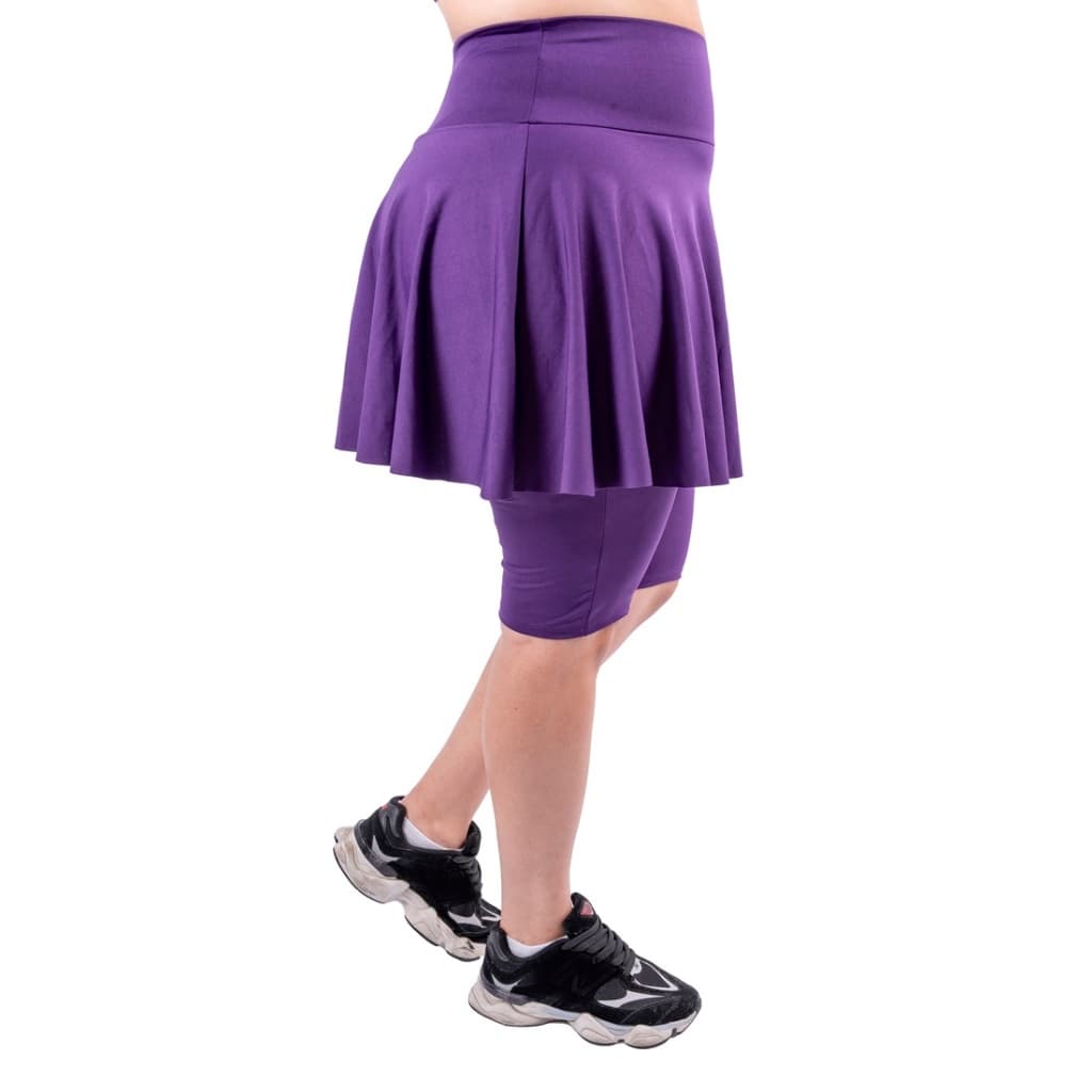 Bermuda Saia Babado Plus Size Academia Fitness Costura Reforçada