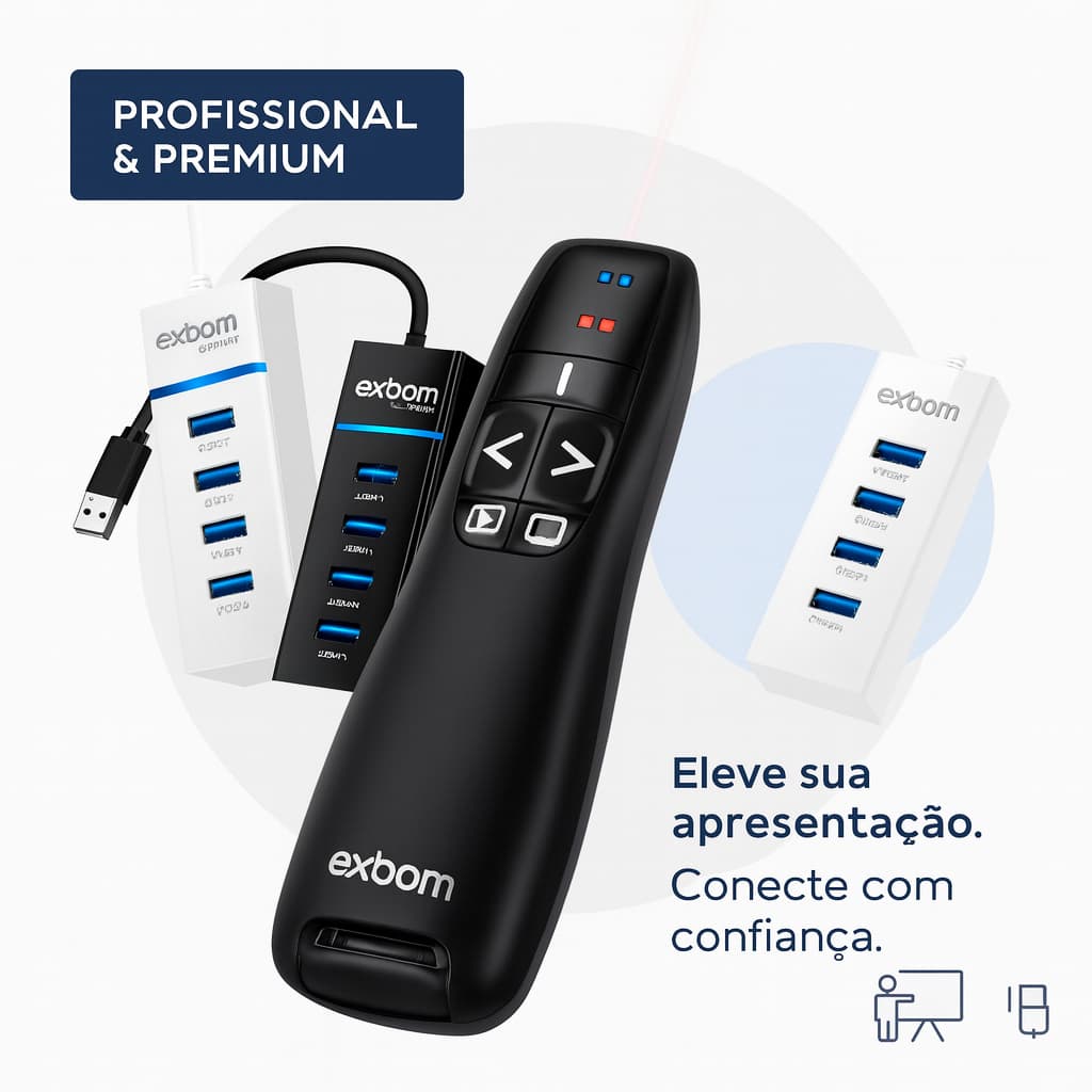 Apontador Passador Apresentador De Slides Sem Fio Com Laser Ideal Para Apresentação Treinamento Aulas Palestras