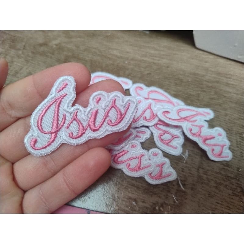 kit 6 nome bordado com termocolante