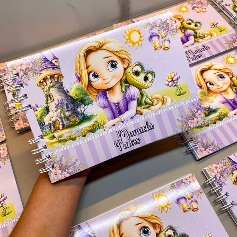 Kit de Livros de Colorir Personalizado Rapunzel 40 Desenhos | Lembrancinha Infantil |Fazemos qualquer tema
