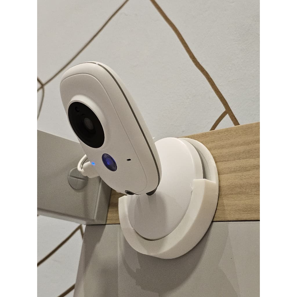 Suporte para Babá Eletrônica VB603 Berço/Parede PLA Branco Adesivo Dupla Face