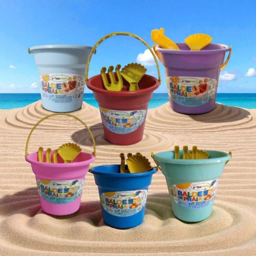 Kit 20 Baldinhos de Praia   infantil diversão das crianças ou Lembrancinha de festas