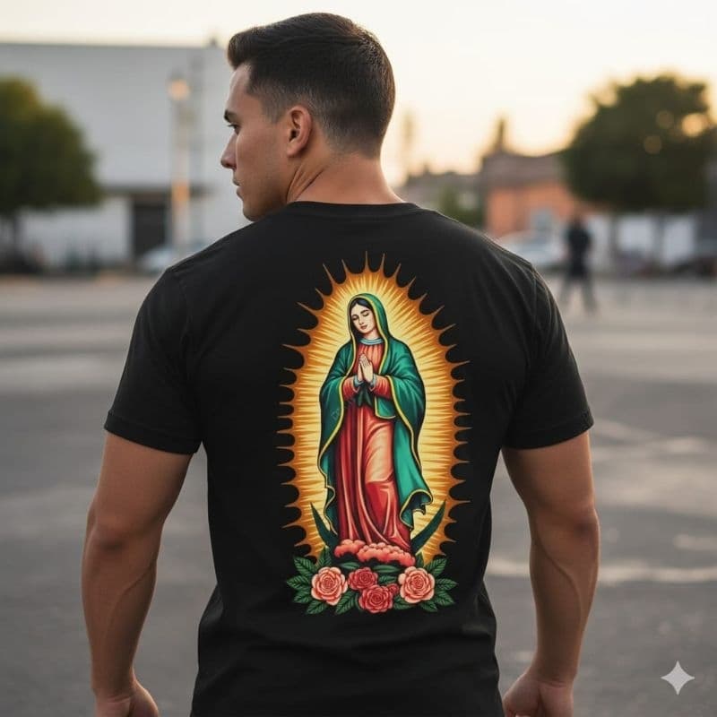 CAMISETA NOSSA SENHORA DE GUADALUPE ALGODÃO UNISSEX