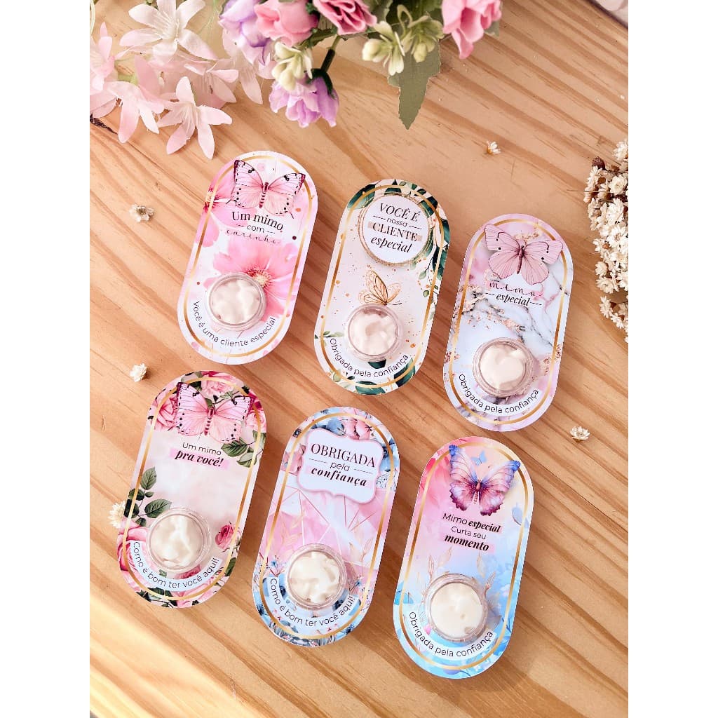 25/30/50 Cartões Para Potinho De Hidratantes - Mimos Para Clientes ***APENAS O CARTÃO SEM O POTINHO E HIDRATANTE***