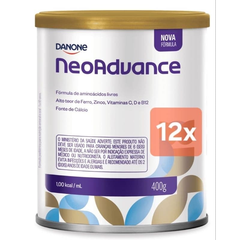 12 Kits Neo Advance 400g Fórmula Original - Aplv Danone Alérgicos Especial Puro sem sabor validades 2026 escolha kit
