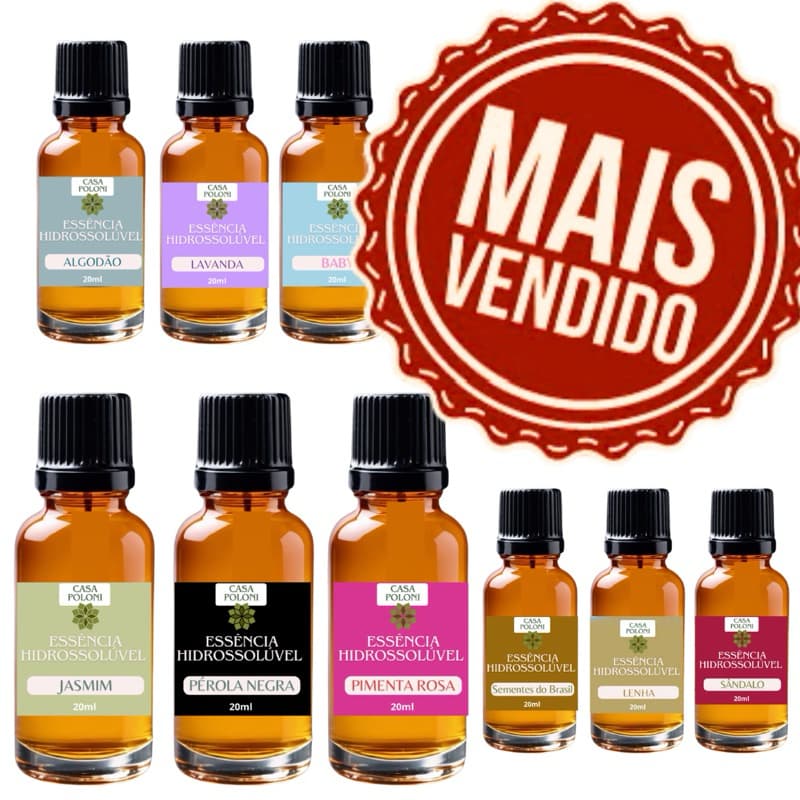 SUPER KIT 3 ESSENCIAS HIDROSSOLUVEIS 20ML - difusores eletricos e umidificadores