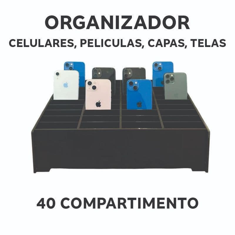 Organizador de Celular Para Assistência e Oficina Capacidade 40 Celulares em MDF Resistente