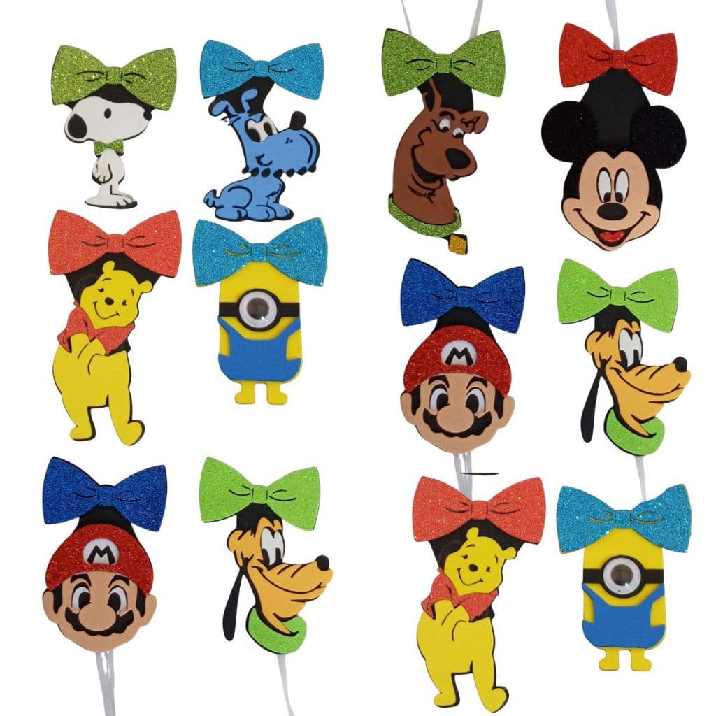 24/48/72/120 Gravata Pet Personagens Sortidos Atacado