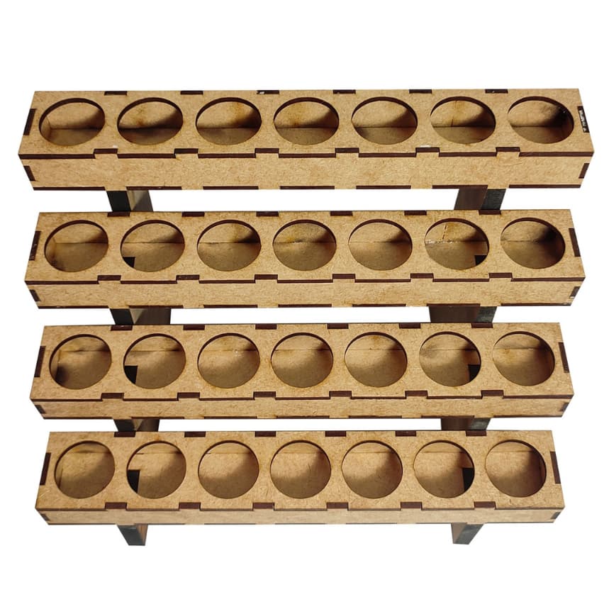 Expositor Organizador de Óleos Essenciais MDF - 28 Furos