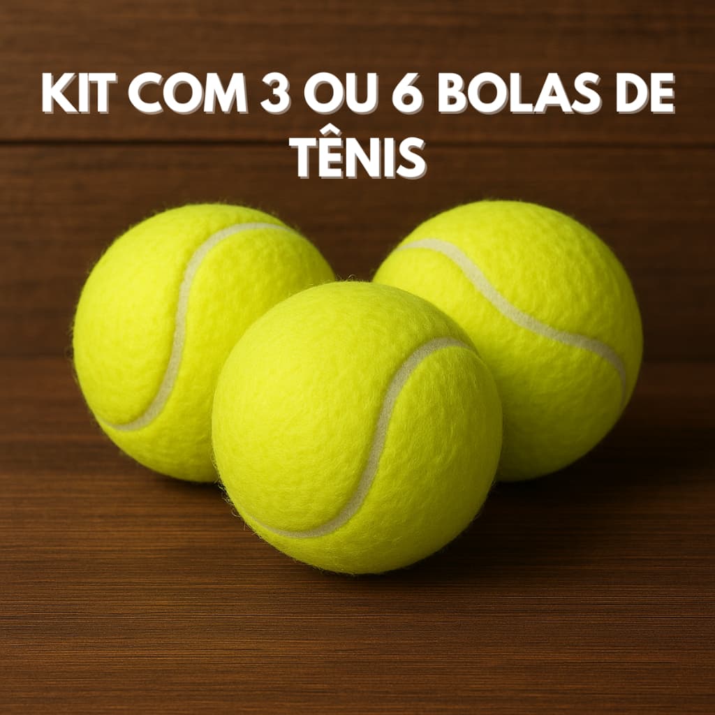 Kit 3 ou 6 Bolinhas de Tênis Bola Treino Beach Tennis Brinquedo Cachorro Saibro Praia Profissional
