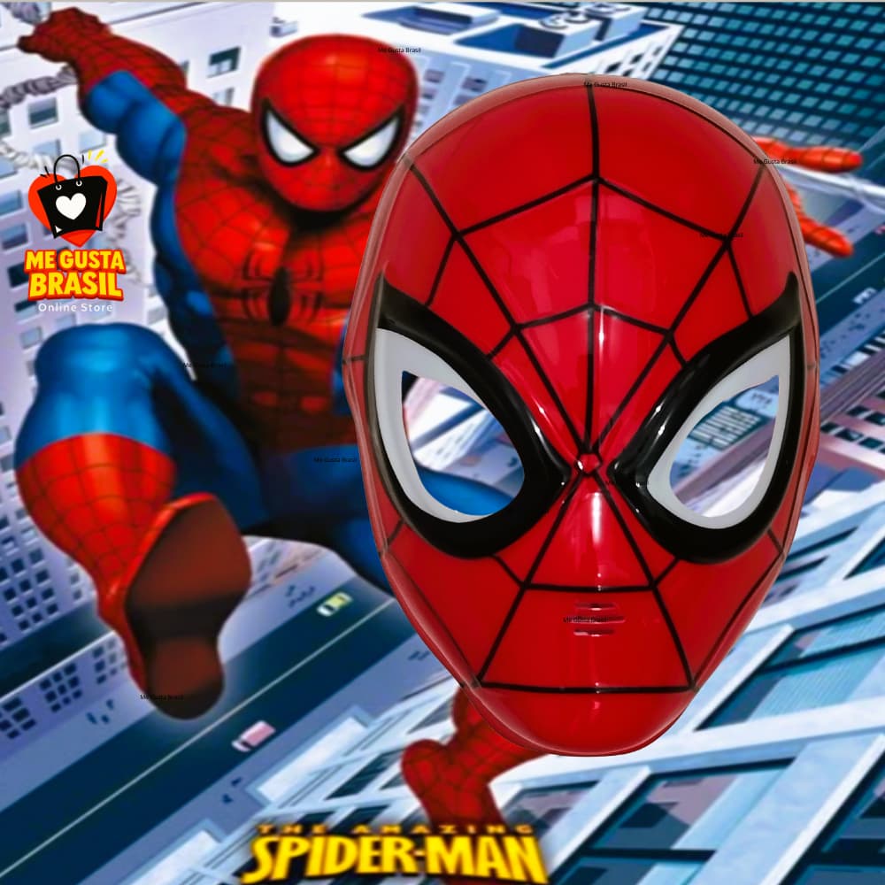 Mascara Homem-Aranha  Fantasia Infantil Homem Aranha Festas Lembrancinha Máscara Carnaval Halloween