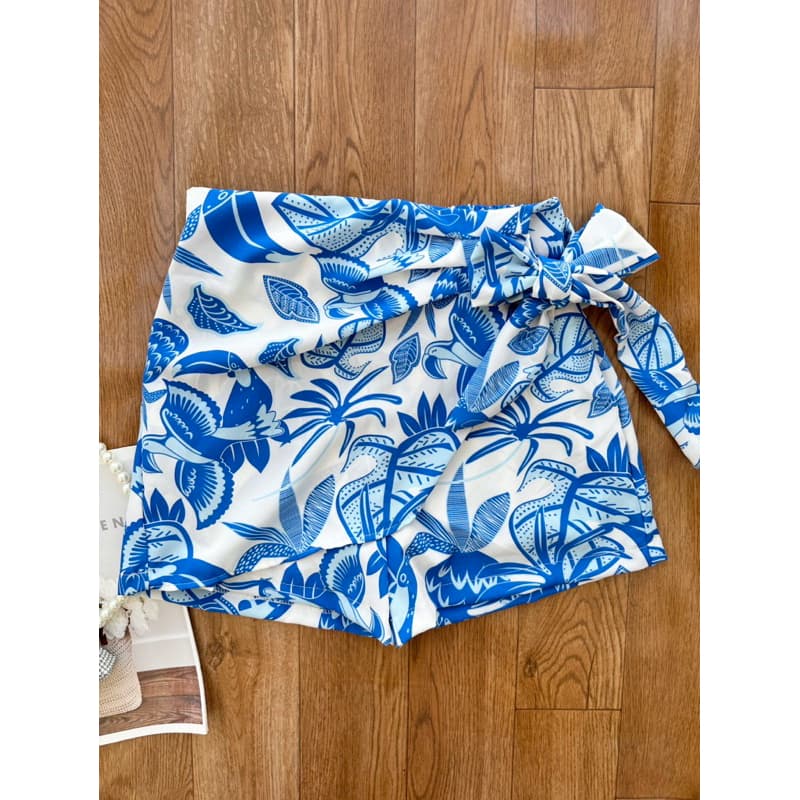 saia com short estampado com forró /2344/moda feminina