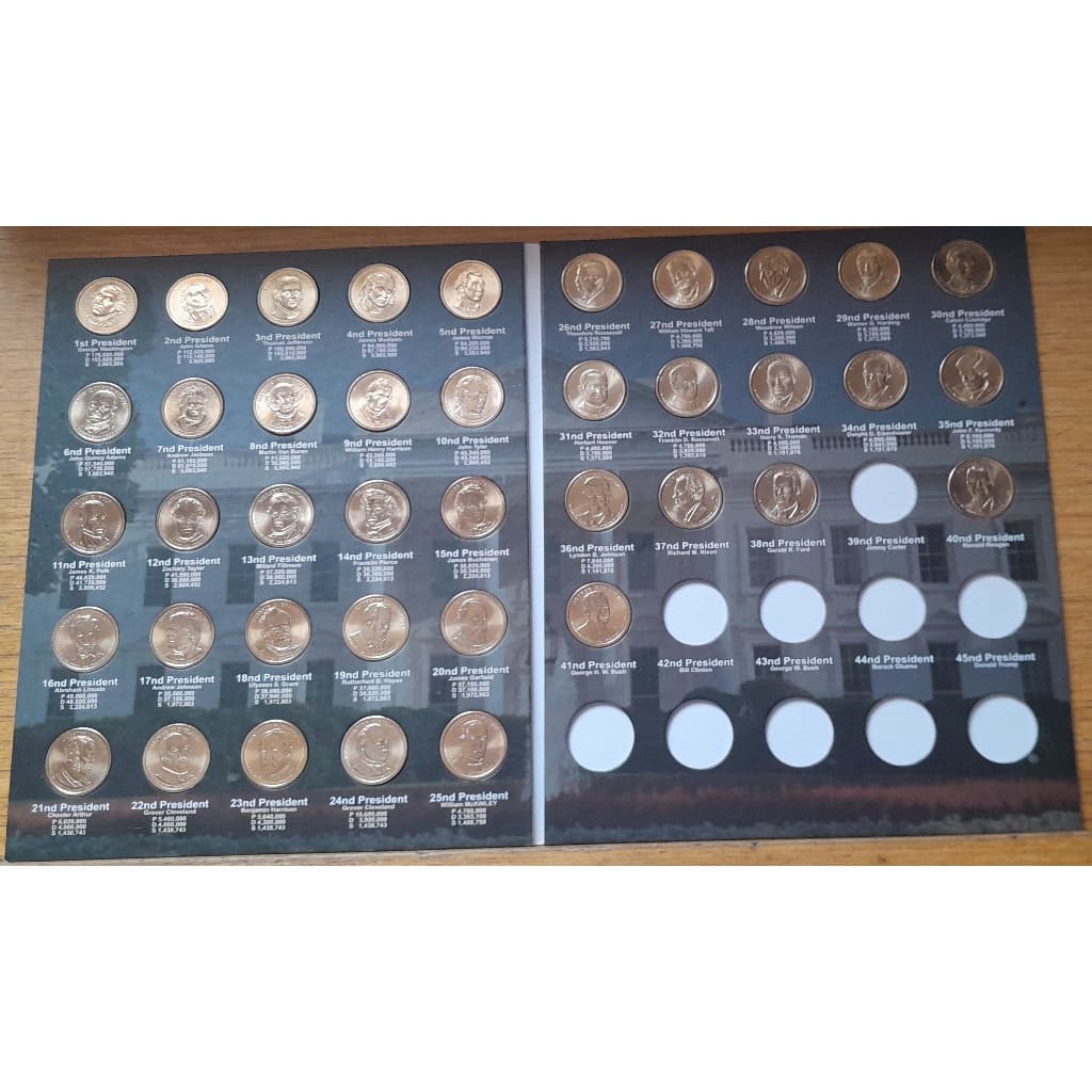 Moeda USA One Dólar Série Presidente Americano Originais