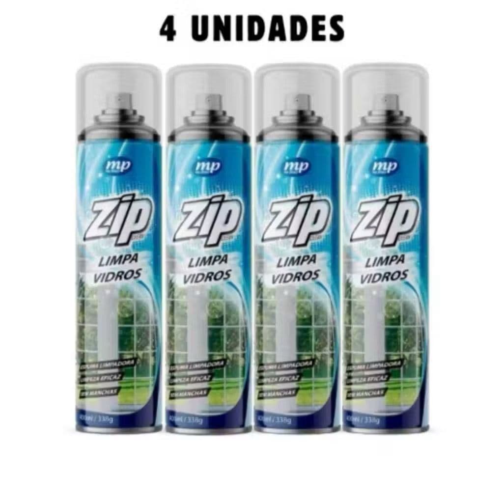 Kit de 1 a 4 Unidades Limpa Vidros Limpeza Espuma Mágica Limpa a Seco Clean Spray 400 ml