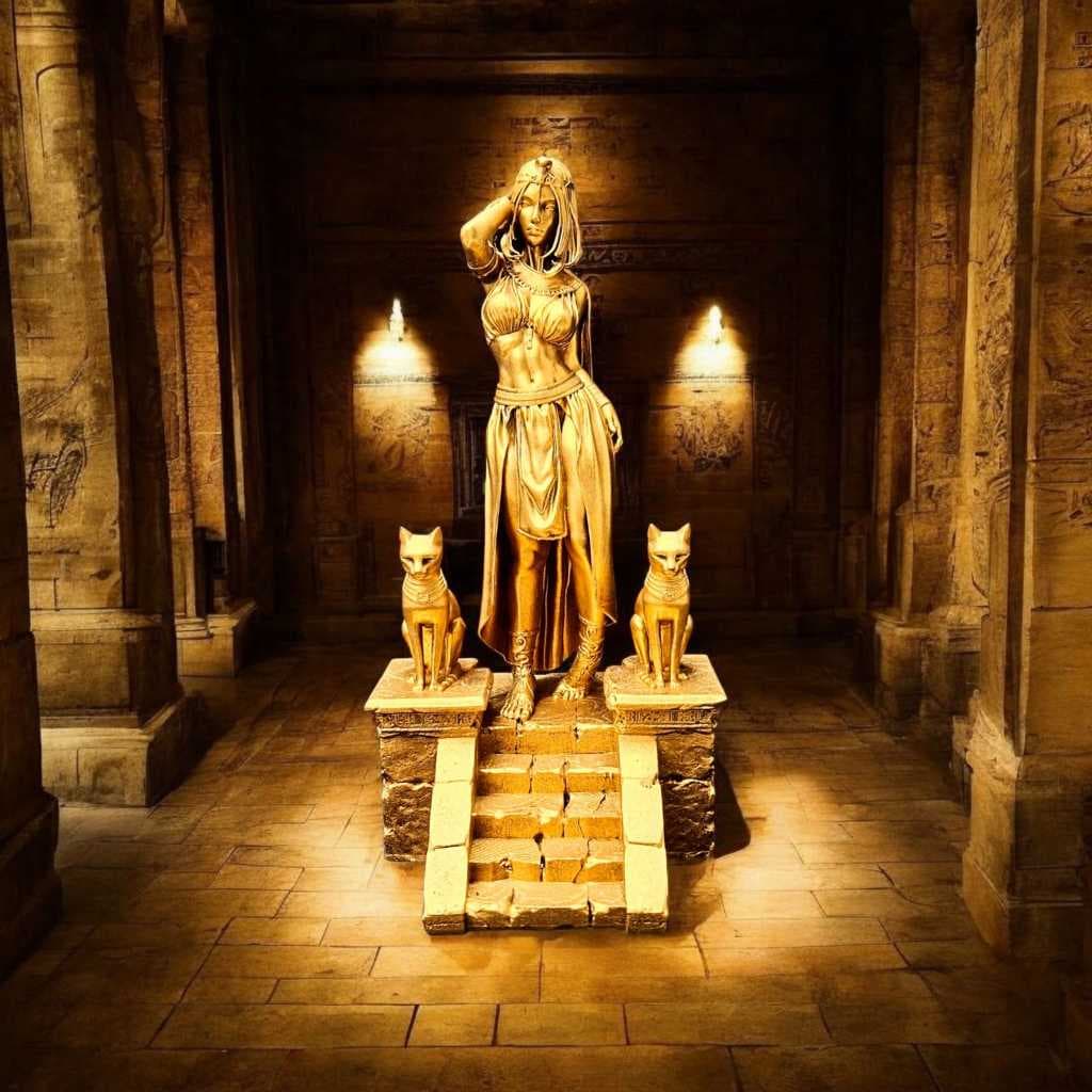Cleópatra - Rainha do Egito - Estátua - Poder - Beleza - Sabedoria Feminina | Resina 3D Premium
