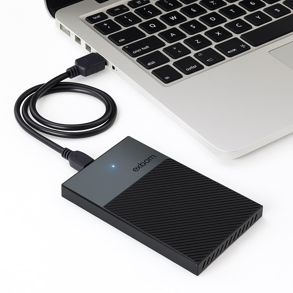 Case Hd Externo 3tb Sata 2.5 Usb 3.0 Exbom Slim Pc Notebook