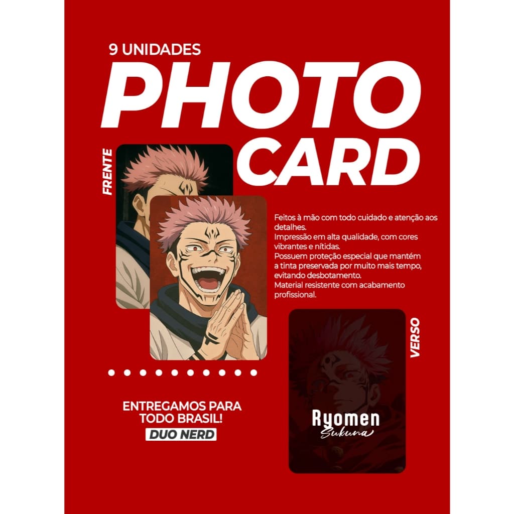 Photocards Fanmade Jujutsu Kaisen Ryomen Sukuna