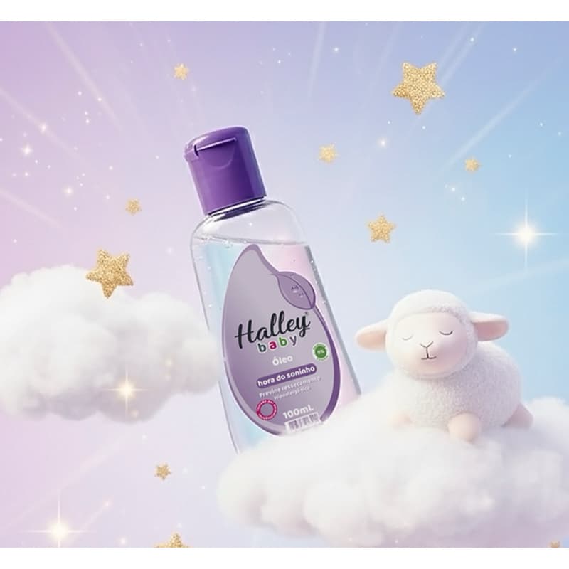 1 Frasco Óleo Infantil  Hora do Soninho Previne Ressecamento Hipoalergenico Halley Baby 100 ml