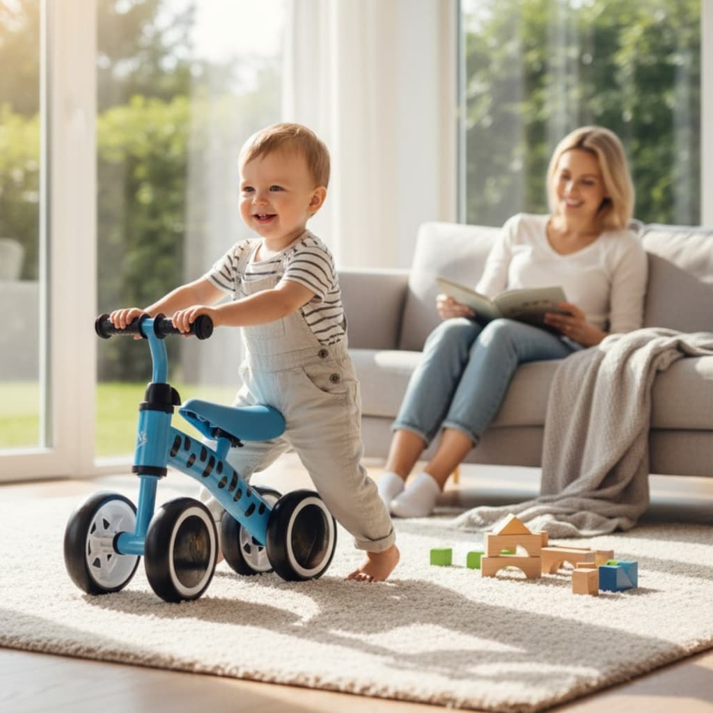 Bicicleta triciclo Bebê equilibrio Andador Infantil Zippy Toys ajuda na coordenação motora até 24kg