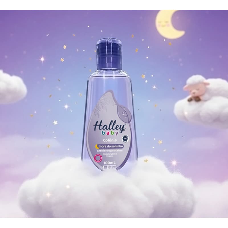 1 Frasco Colonia Infantil Hora do Soninho Hipoalergenico Acalma o Bebê Halley Baby 100 ml