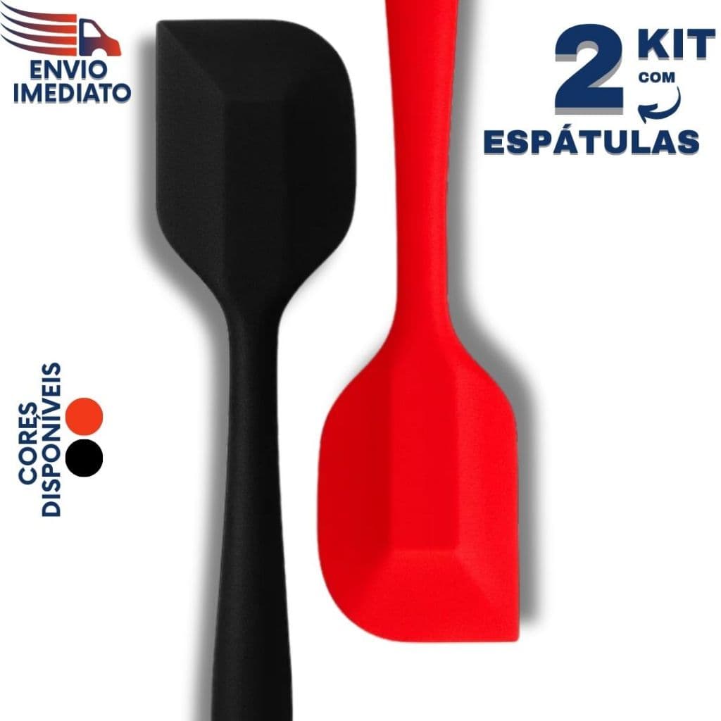 Kit 2 Espátula Pão Duro Raspadora de Silicone Premium 27cm - Grande, Alta Qualidade e Resistente