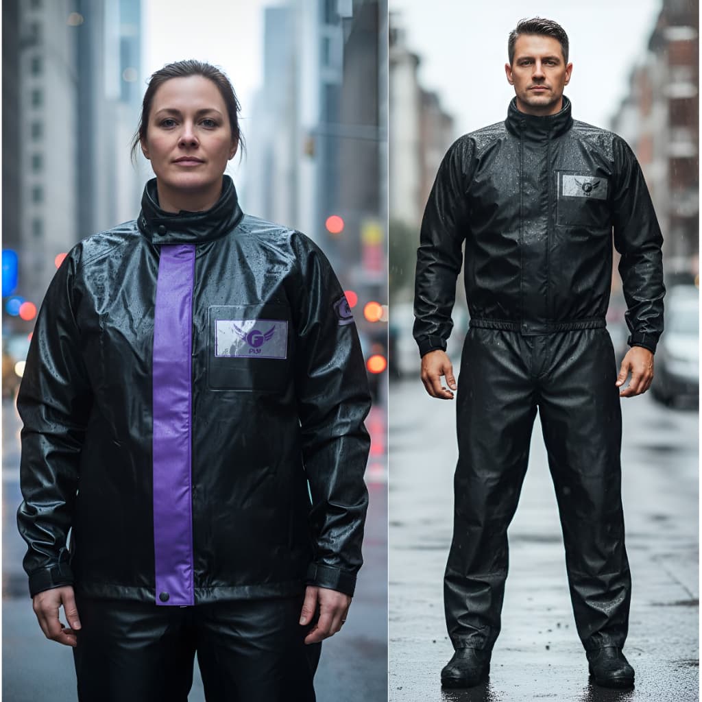 Capa de Chuva Impermeável Motociclista Masculino Feminina Fly Plus Forrada com Bolso