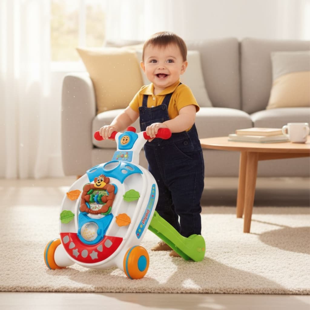 Andador Para Bebês Didatico Educativa Infantil Baby Walker com som seguro e compacto Maral