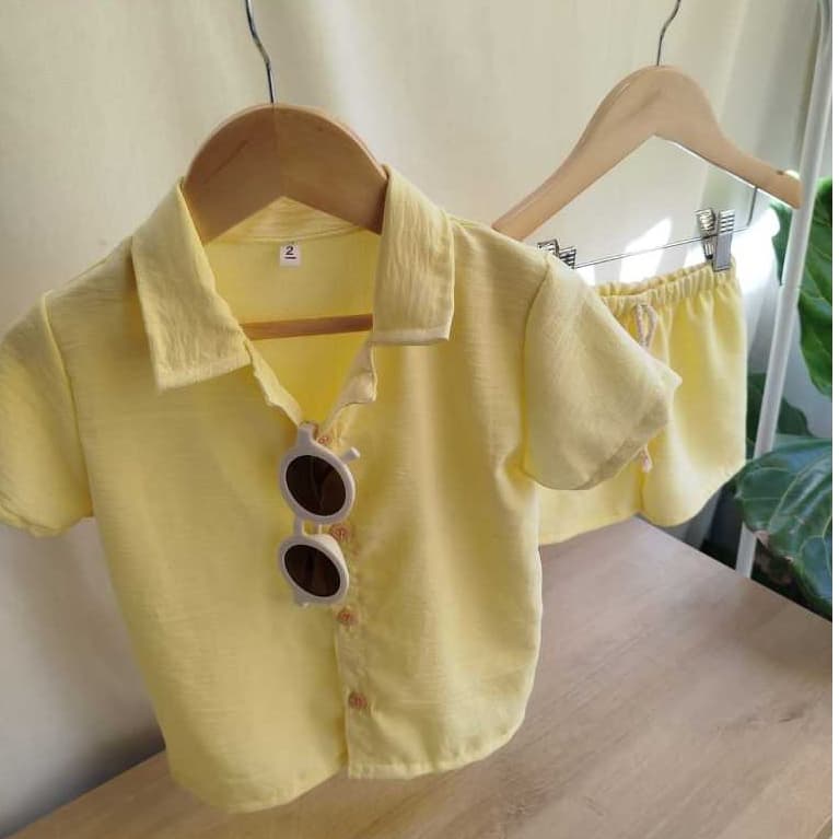 Conjunto Infantil Menino - Camisa e Bermuda Mauricinho Moda kids**&