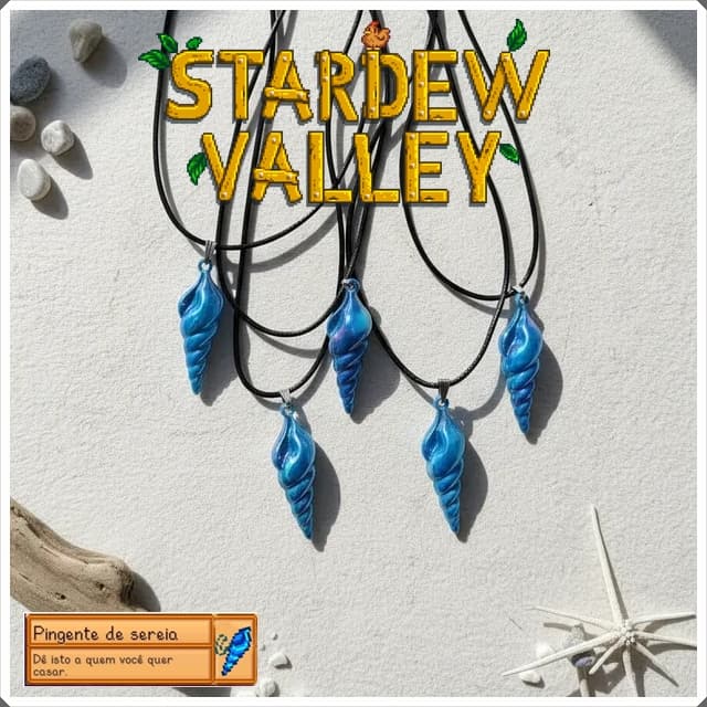 Pingente de Sereia ou Fantasma Nulo - Stardew Valley Artesanal Chaveiro Varias Cores