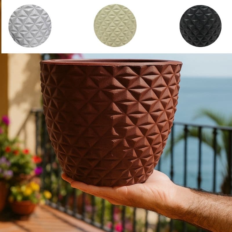 Vaso para planta ou flor ,casa jardim em polietileno diamantes n 0