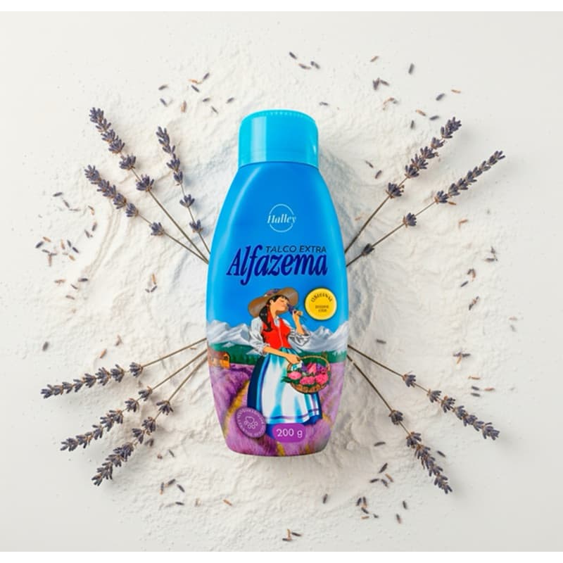 1 Frasco de Talco Alfazema Original Halley 200 gramas