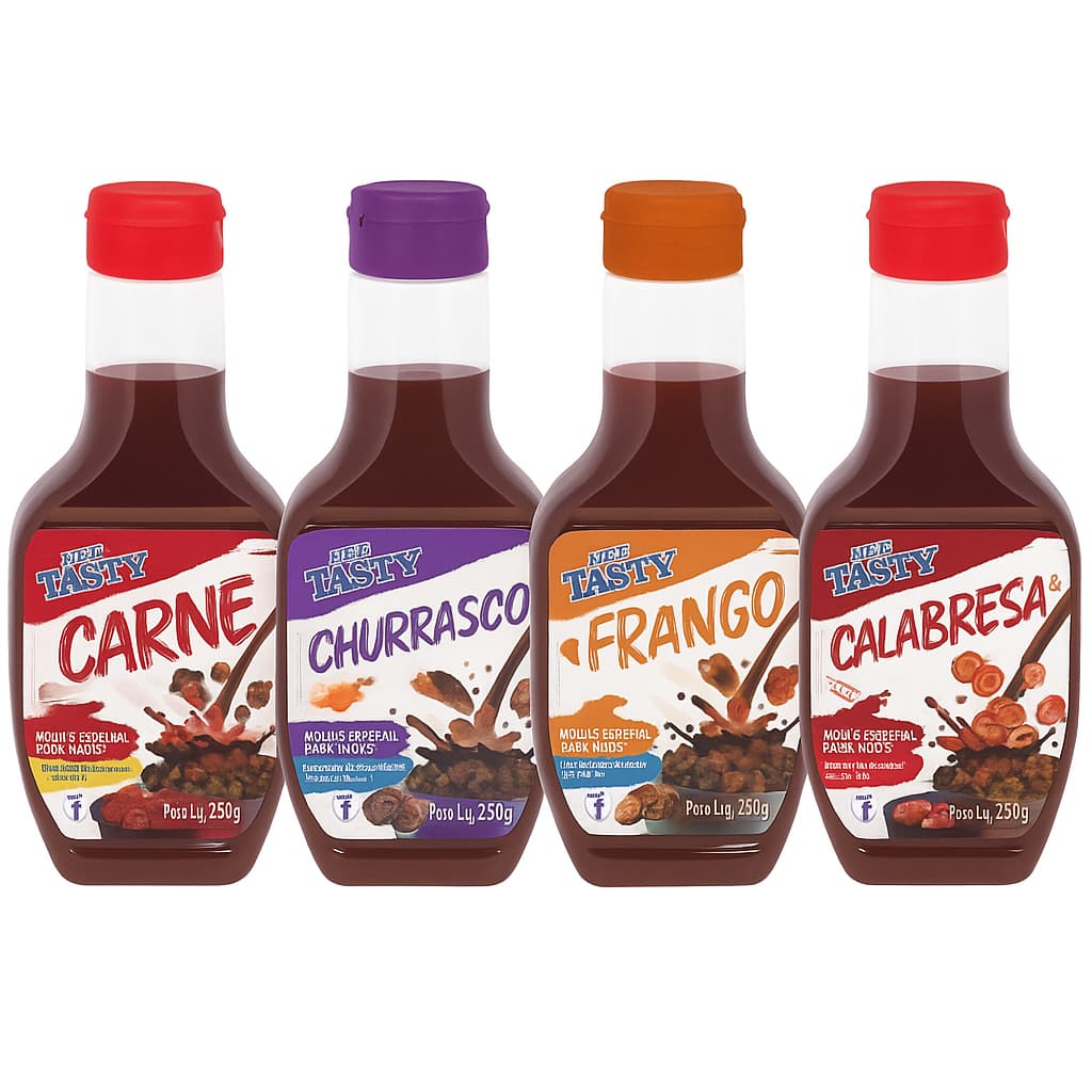 Molho Tasty Dog 250g – Realce o Sabor da Ração | Sabor Carne, Churrasco, Frango ou Calabresa | Pet Feliz e Alimentação C