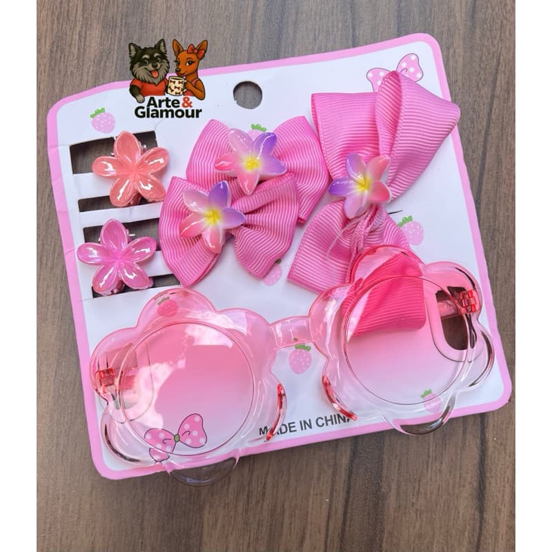 presente ocúlos de sol infantil presilha flor laço Xuxinha  criança praia sol fofo chique