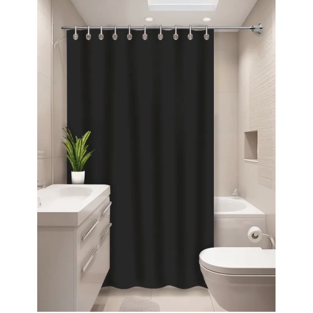 Cortina Box Vinil Luxo Preto para Banheiro - Anti Mofo Resistente Alta Qualidade - Envio em 24h