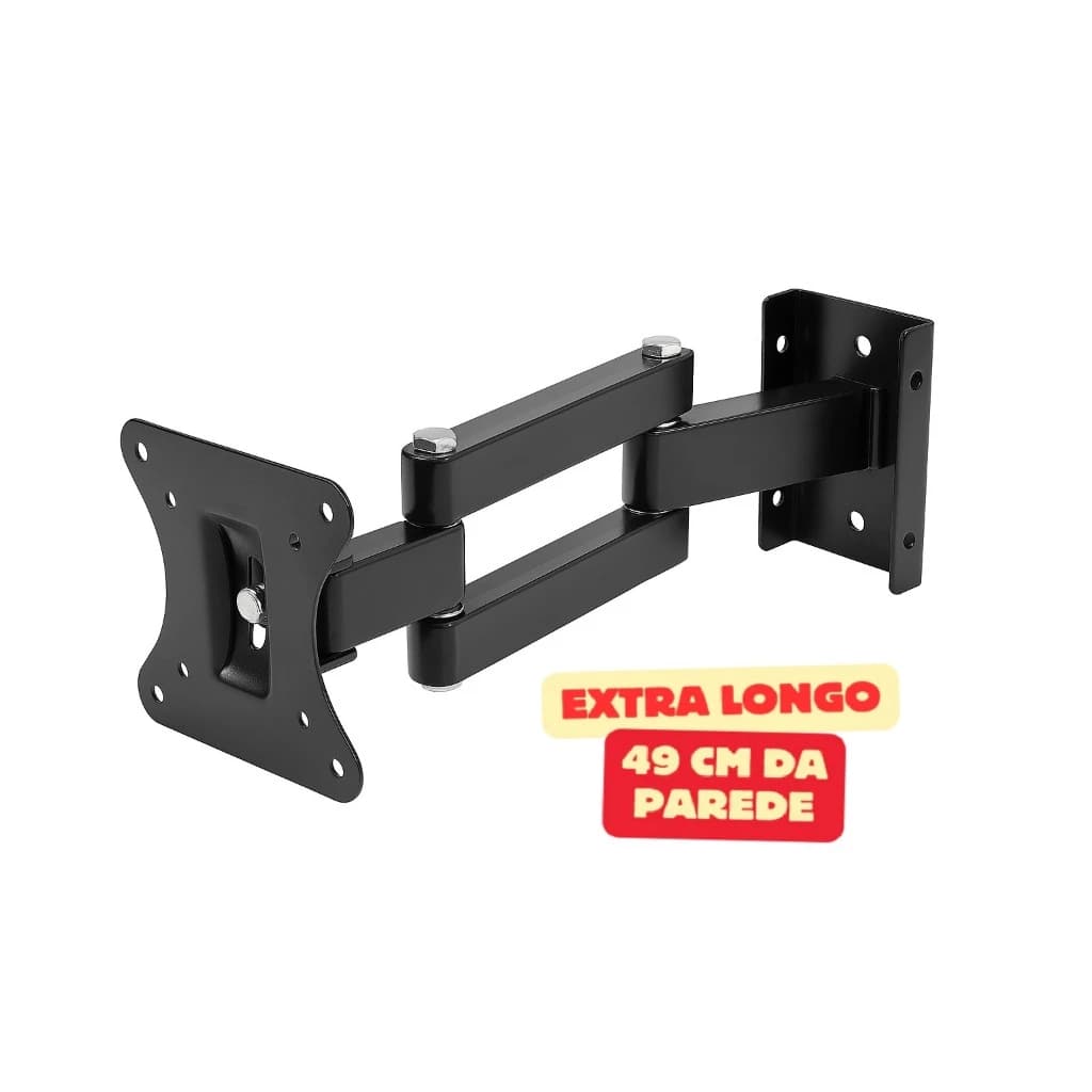Suporte Tv Articulado Lcd Led Plasma 22 32 40 parede painel kit parafuso brinde
