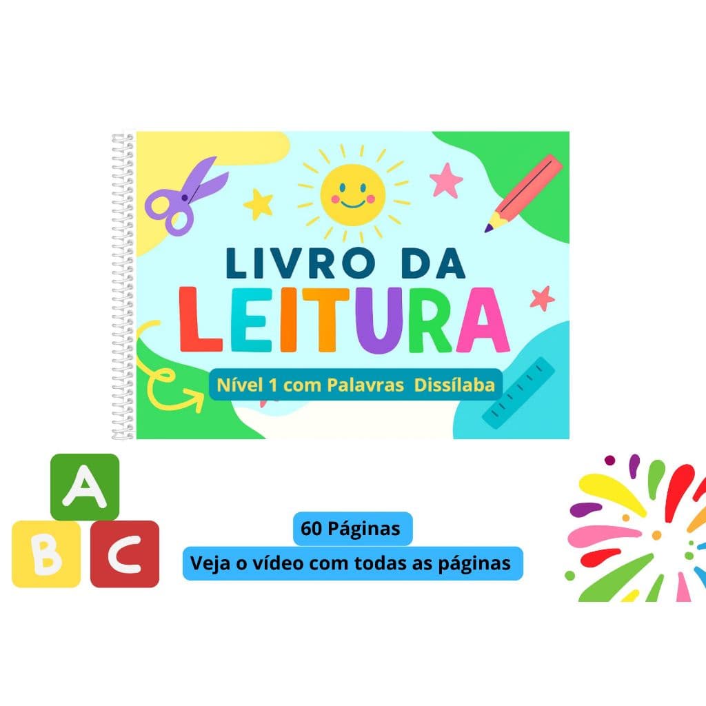 Apostila de Atividades  Silabas Simples (duas Sílabas) Nível 1  Alfabetização Grafismos Fonético (60 Pag)