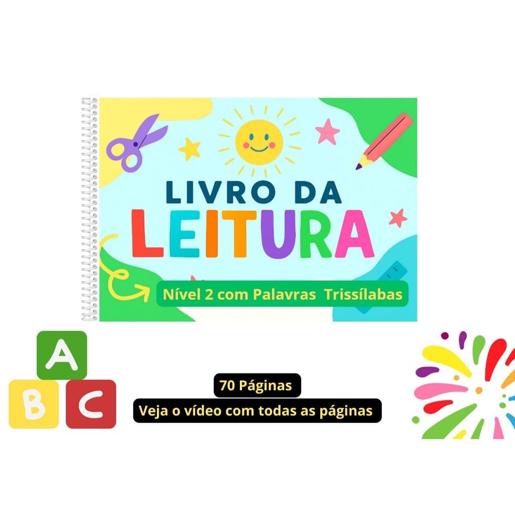 Apostila de Atividades Silabas Simples Nível 2 (Três Sílabas) Alfabetização Grafismos Fonético