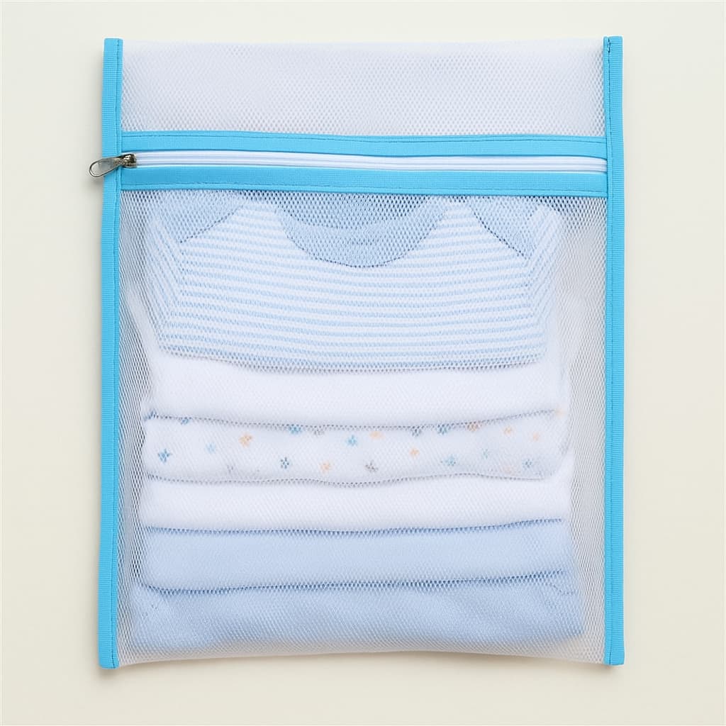 Kit 6 Saquinhos Organizadores de Roupas para Bebê de Maternidade Mala e Viagem de Filó 30x35