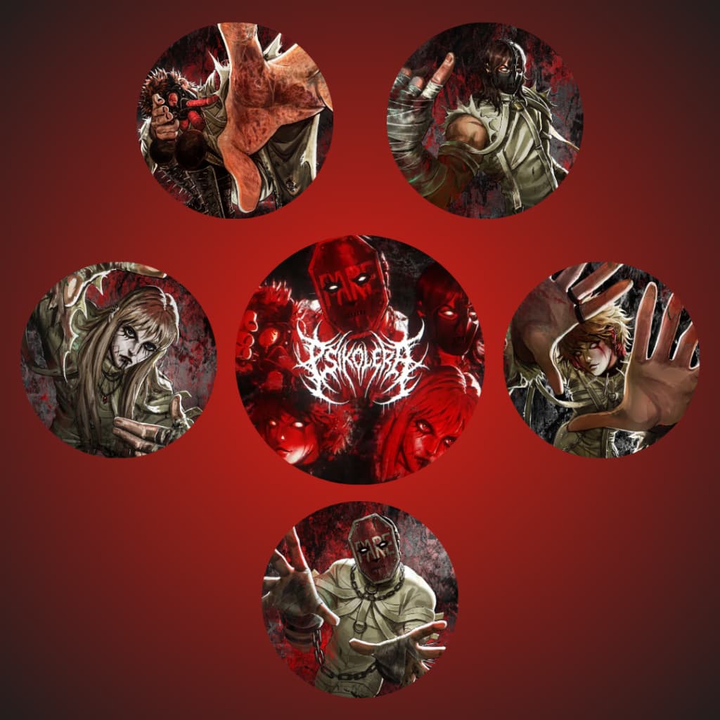 Bottons/Broches Variados PSIKOLERA RPG Ordem Paranormal Hexatombe 4,5cm