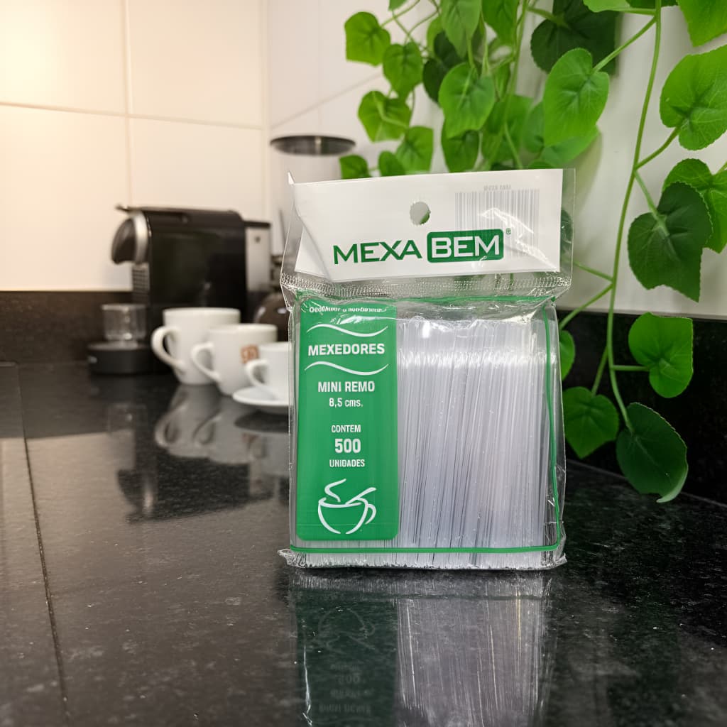 Mexedor mini remo 8,5cm cristal para café - de  500 ~ 2000 unidades - pá mexedora decorativa