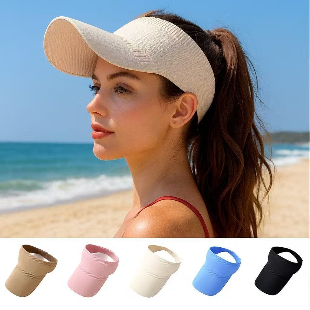 Viseira Elástica Esportiva Feminina Moda Praia/Fitness/Corridas/Boné/Chapéu Verão