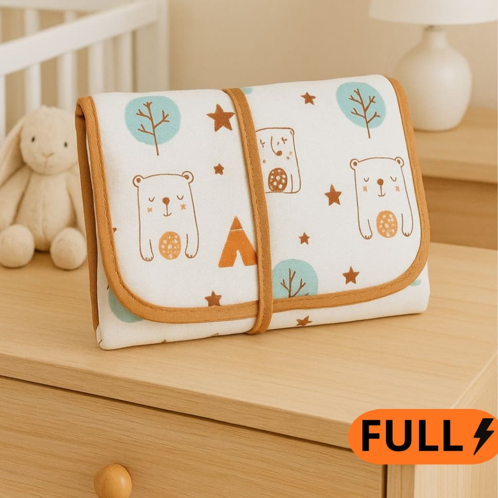 Trocador Portátil Bebe Impermeável Recém Nascido Estampado Compacto Trocar Fralda